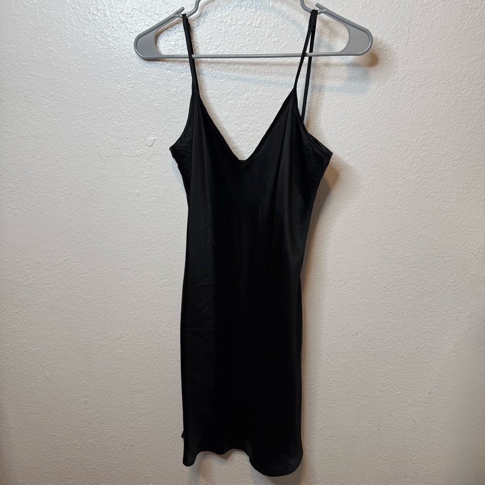 Joie Slip Dress Black Classic Style Size Medium **Altered Straps**